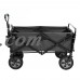 Mac Sports Collapsible Folding Outdoor Garden Utility Wagon Cart w/ Table, Blue   